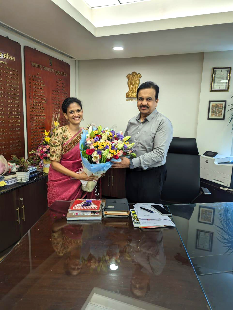 On 1st July 2025, the VC & MD of MADC felicitated Hon’ble Chief Secretary Shri Rajesh Kumar Meena (IAS) with a bouquet, conveying best wishes on behalf of the MADC Team.